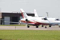 N474CF @ KCID - On the Rockwell-Collins Ramp, photographed with 300 mm.