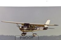 N4702X @ WVI - 02X on short final at the 1986 Watsonville fly in. With lots of planes behind me (Wat.fly ins were very busy in the 70s & 80s),I set up for a short field and then quickly off only to be asked to land long, far down at least to mid field-o well.