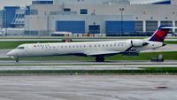 N166PQ @ CYYZ - Delta Canadair CRJ-900 just arriving.