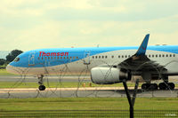 G-OOBF @ EGCC - Taxi to gates at EGCC - by Clive Pattle