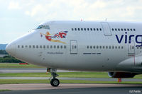 G-VROY @ EGCC - Close-up nose art - by Clive Pattle