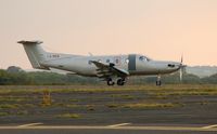 LX-NEW @ EGFH - Visiting PC-12 operated by Jetfly Aviation. - by Roger Winser