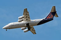 OO-DWE @ EGLL - BAe 146-RJ100 [E3327] (Brussels Airlines) Home~G 05/04/2010. On approach 27R.