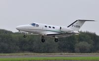 G-LEAA @ EGFH - Visiting Cessna 510 operated by London Executive Aviation departing Runway 22. - by Roger Winser