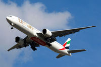 A6-ECT @ EGLL - Boeing 777-31HER [35591] (Emirates Airlines) Home~G 01/03/2010. On approach 27R. - by Ray Barber