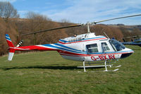 G-BXAY @ EGBC - Bell 206B-3 Jet Ranger III [3946] Cheltenham Racecourse~G 16/03/2004 - by Ray Barber