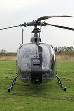 G-CBGZ @ EGBR - Westland SA-341C Gazelle HT2 at the Real Aeroplane Club's Helicopter Fly-In, Breighton Airfield, North Yorkshire, September 21st 2014. - by Malcolm Clarke