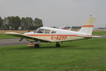 G-AZYF @ EGBR - Piper PA-28-180 Cherokee at the Real Aeroplane Club's Helicopter Fly-In, Breighton Airfield, North Yorkshire, September 21st 2014. - by Malcolm Clarke