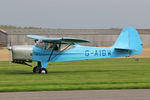 G-AIBW @ EGBR - Auster J-1N Alpha at the Real Aeroplane Club's Helicopter Fly-In, Breighton Airfield, North Yorkshire, September 21st 2014. - by Malcolm Clarke