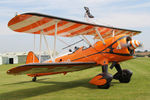 SE-BOG @ X5FB - Boeing B75N-1 Stearman prior to a wing walking performance at the 2014 Sunderland Air Show. Fishburn Airfield, July 26th 2014. - by Malcolm Clarke