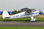 G-BTJA @ EGBR - Luscombe 8E Silvaire at the Real Aeroplane Club's Helicopter Fly-In, Breighton Airfield, North Yorkshire, September 21st 2014. - by Malcolm Clarke