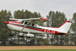 G-CLUX @ EGBR - Reims F172N Skyhawk at the Real Aeroplane Club's Helicopter Fly-In, Breighton Airfield, North Yorkshire, September 21st 2014. - by Malcolm Clarke