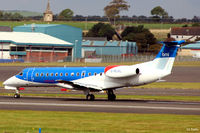 G-RJXL @ EGPK - BMI Embraer undergoes Crew Training at a quiet Prestwick with numerous touch and gos ... - by Clive Pattle