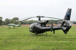 G-CBGZ @ EGBR - Westland SA-341C Gazelle HT2 at the Real Aeroplane Club's Helicopter Fly-In, Breighton Airfield, North Yorkshire, September 21st 2014. - by Malcolm Clarke