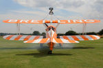SE-BOG @ X5FB - Boeing B75N-1 Stearman prior to a wing walking performance at the 2014 Sunderland Air Show. Fishburn Airfield, July 26th 2014. - by Malcolm Clarke