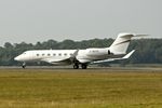 G-REFO @ EGGW - 2014 Gulfstream GVI (G650), c/n: 6075 at Luton - by Terry Fletcher