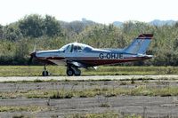 G-OHJE @ EGFH - Visiting Pioneer 300 Hawk taxying prior to departure. - by Roger Winser
