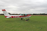 G-BTGW @ EGBR - Cessna 152 at the Real Aeroplane Club's Helicopter Fly-In, Breighton Airfield, North Yorkshire, September 21st 2014. - by Malcolm Clarke