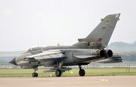 ZD740 @ EGQL - Scanned from print, ZD740 pictured when coded AF of 9 Sqn seen about to depart from RWY 09 - by Clive Pattle