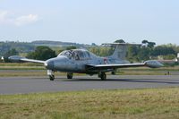 F-AZLT @ LFRU - Morane-Saulnier MS-760A, Taxiing to parking area, Morlaix-Ploujean airport (LFRU-MXN) air show in september 2014 - by Yves-Q