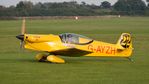 G-AYZH @ EGTH - 1. G-AYZH (F1 racer) preparing to depart the rousing season finale Race Day Air Show at Shuttleworth, Oct. 2014.