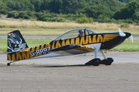 G-RRRZ @ EGFH - Visiting RV-8 in tiger markings. - by Roger Winser