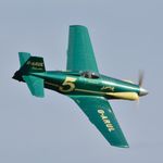 G-ARUL @ EGTH - 42. G-ARUL (Winner of the Air Race) in display mode at the rousing season finale Race Day Air Show at Shuttleworth, Oct. 2014.