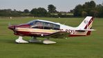 G-BSYU @ EGTH - 1. G-BSYU preparing to depart the rousing season finale Race Day Air Show at Shuttleworth, Oct. 2014