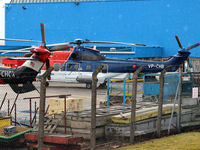 VP-CHB @ EGPD - Ex CHC Helicopters Cayman - seen parked up at a snowy Aberdeen awaiting registration change to G-WNSB with CHC Scotia. This a/c ditched on 23-08-13 off Sumburgh with the loss of 4 lives - by Clive Pattle