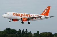 G-EZDI @ LFRB - Airbus A319-111, On final rwy 25L, Brest-Bretagne airport (LFRB-BES) - by Yves-Q