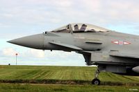 ZK331 @ EGQS - Close up nose shot at RAF Lossiemouth whilst coded 'FE' of the based 1 Sqn - by Clive Pattle