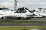 N550SN @ EGGW - 2008 Gulfstream Aerospace GV-SP (G550), c/n: 5195 at Luton - by Terry Fletcher