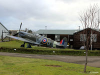 EP121 - Spitfire FSM on display at the former RAF Montrose, where the Montrose Air Station Heritage Centre run a small museum. See www.rafmontrose.org.uk for details - by Clive Pattle