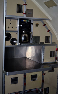 N102SW @ KDAL - Aircraft's galley  Frontiers of Flight Museum DAL - by Ronald Barker