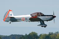 111 @ LFRU - Mudry CAP-10 B, Take off rwy 05, Morlaix-Ploujean airport (LFRU-MXN) air show in september 2014 - by Yves-Q
