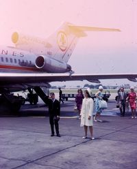 N1971 @ KSFO - My first flight ever!  1966, I'm the little boy with the tie, my sister has the hat and is dressed to fly.  I'm now a 31 year private pilot! - by Wilcox