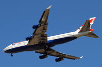 G-BNLZ @ EGLL - Boeing 747-436 [27091] (British Airways) Home~G 01/08/2013. On approach 27R.