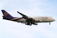 HS-TGO @ EGLL - Boeing 747-4D7 [26609] (Thai Airways ) Home~G 04/08/2013. On approach 27L.