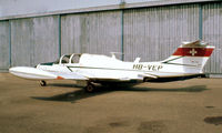 HB-VEP @ LSGG - HB-VEP   Morane-Saulnier MS.760 Paris I [098] Geneva~HB 09/09/1981. From a slide.