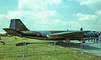 WJ825 @ EGCN - English Electric Canberra B.2 [71340] (Royal Air Force) RAF Finningley~G 30/07/1977. From a slide. - by Ray Barber