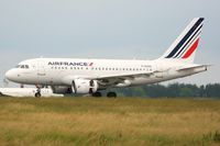 F-GUGD @ LFPG - Airbus A318-111, Reverse thrust landing Rwy 26L, Roissy Charles De Gaulle Airport (LFPG-CDG) - by Yves-Q