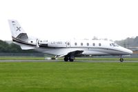 LX-INS @ EGBP - Visiting Citation, Luxembourg based, previously N5192E, VH-NGA, seen shortly after landing on runway 26 at EGBP.