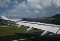 F-GLZR @ TNCM - Touching down St Maarten. - by kenvidkid