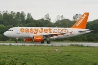 G-EZFW @ LFRB - Airbus A319-111, Holding point rwy 25L, Brest-Bretagne airport (LFRB-BES) - by Yves-Q