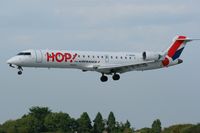 F-GRZH @ LFRB - Canadair Regional Jet CRJ-702, On final rwy 25L, Brest-Bretagne airport (LFRB-BES) - by Yves-Q