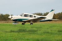 G-BJAG @ EGFH - Visiting Piper Archer II. - by Roger Winser