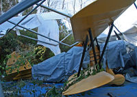 N7841 @ 3N5 - This poor biplane sits in an abandoned hangar at Newton Airport, with no way out. - by Daniel L. Berek