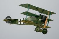 G-CDXR @ LFRN - Fokker DR-1 Replica, Solo display, Rennes-St Jacques airport (LFRN-RNS) Air show 2014 - by Yves-Q