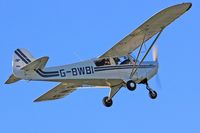 G-BWBI @ EGFH - EGFH resident Taylorcraft, previously N22UK, seen departing runway 04 for circuit practice. - by Derek Flewin