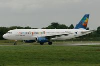 SP-HAC @ LFRB - Airbus A320-233, Take off run rwy 25L, Brest-Bretagne airport (LFRB-BES) - by Yves-Q